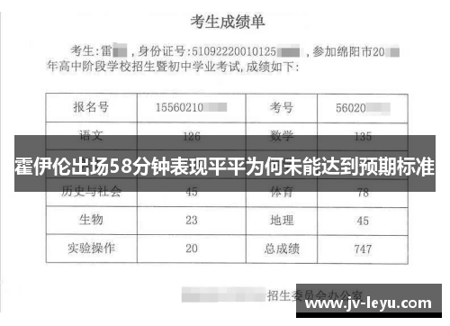 霍伊伦出场58分钟表现平平为何未能达到预期标准 霍伊伦出场58分钟表现平平为何未能达到预期标准