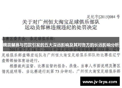 魏震禁赛与罚款引发的五大深远影响及其对各方的长远影响分析 魏震禁赛与罚款引发的五大深远影响及其对各方的长远影响分析