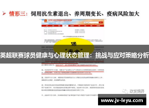 英超联赛球员健康与心理状态管理:挑战与应对策略分析 英超联赛球员健康与心理状态管理:挑战与应对策略分析